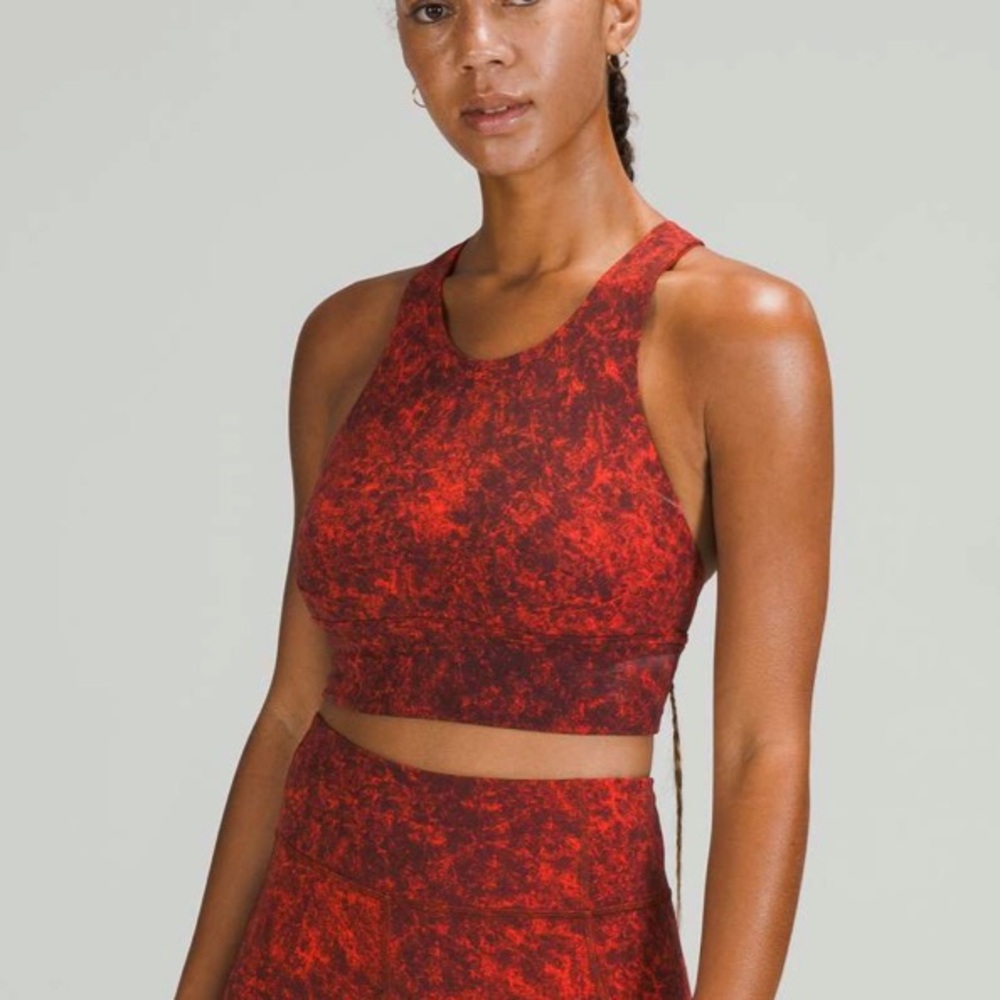 Lululemon Wunder Train Long Line Bra - red